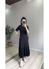 Volan Detaylı Basic Elbise