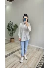 Oversize İnce Çizgili Gömlek