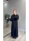 Kolları Fırfırlı Modal Elbise