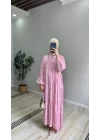 Desenli Viskon Elbise