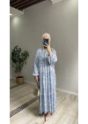Desenli Viskon Elbise