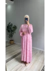 Desenli Viskon Elbise