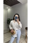 Oversize İnce Çizgili Gömlek