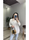 Oversize İnce Çizgili Gömlek