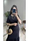 Volan Detaylı Basic Elbise