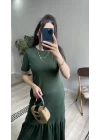 Volan Detaylı Basic Elbise
