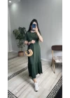Volan Detaylı Basic Elbise