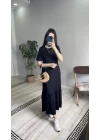 Volan Detaylı Basic Elbise