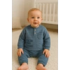 Erkek Bebek Indigo İkili Takım  Şık ve Rahat Bebek Giyim Seti