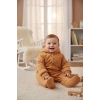 Erkek Bebek Kahverengi Tulum Rahat ve Şık Bebek Tulum