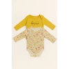 Kız Bebek 2li Uzun Kollu Body Seti – Şirin ve Rahat Bebek Body Seti