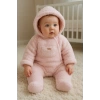 Kız Bebek Koyu Pembe Peluş Tulum – Sıcak ve Yumuşak Kışlık Bebek Tulum