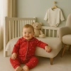 Unisex Yılbaşı Temalı Bebek Pijama – Sevimli ve Rahat Bebek Pijama Takımı