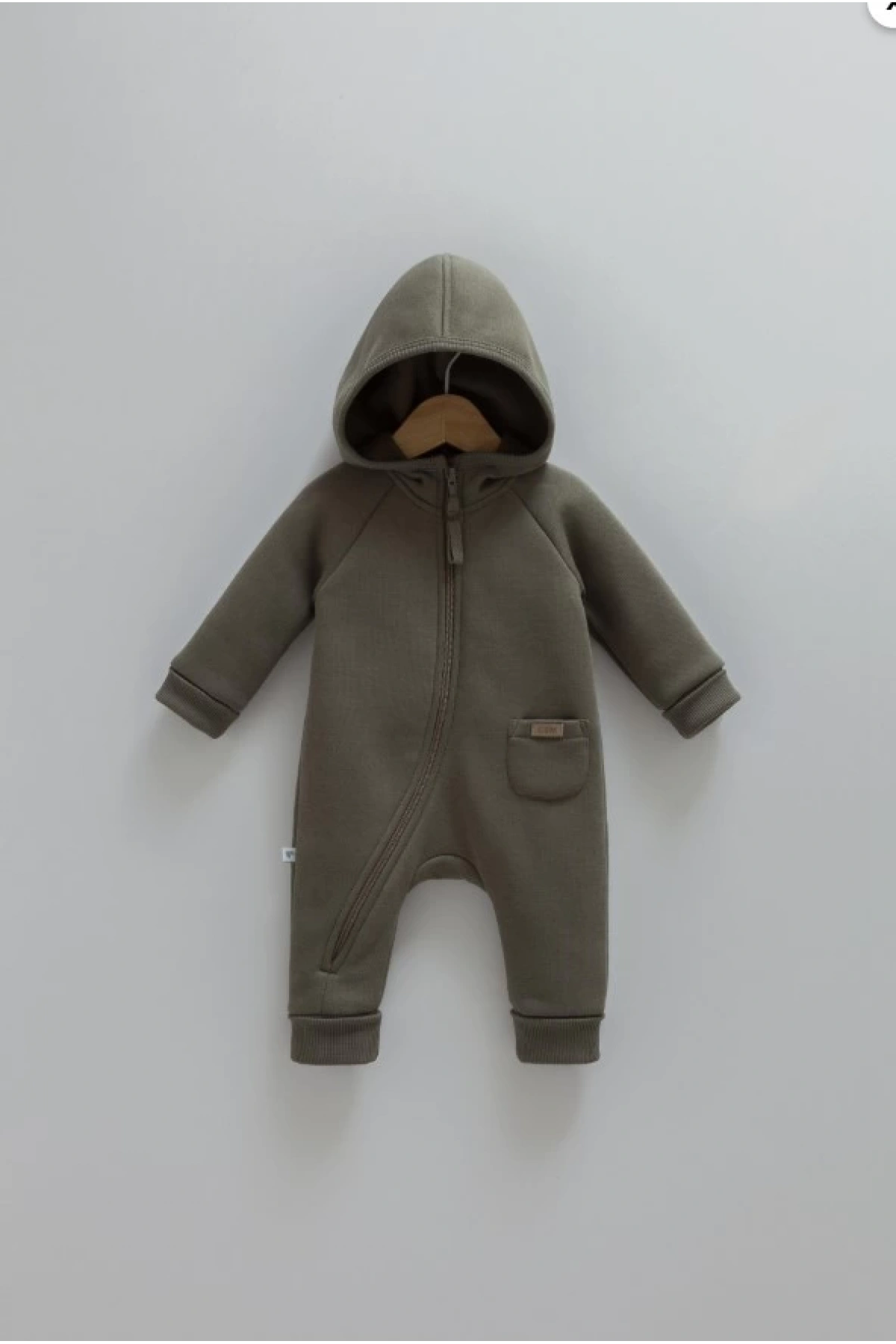 Erkek Bebek Haki Tulum  Günlük Kullanım İçin Yumuşak Bebek Tulum