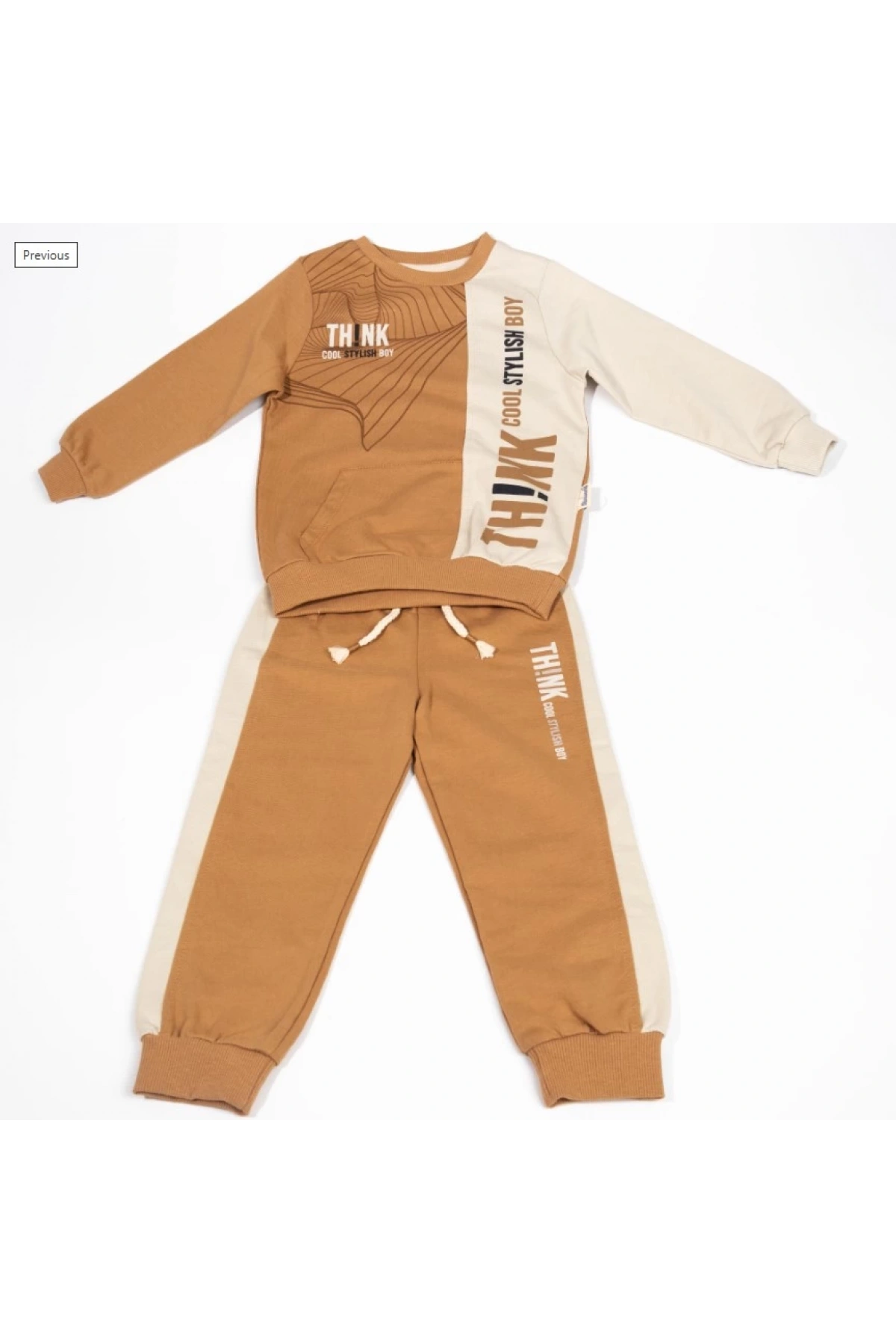 Kahverengi Erkek Çocuk Eşofman Takımı  Rahat ve Şık Eşofman