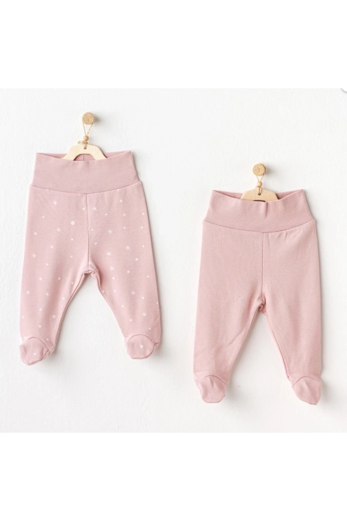 Kız Bebek 2li Ayaklı Tayt Seti  Rahat ve Şık Bebek Taytı