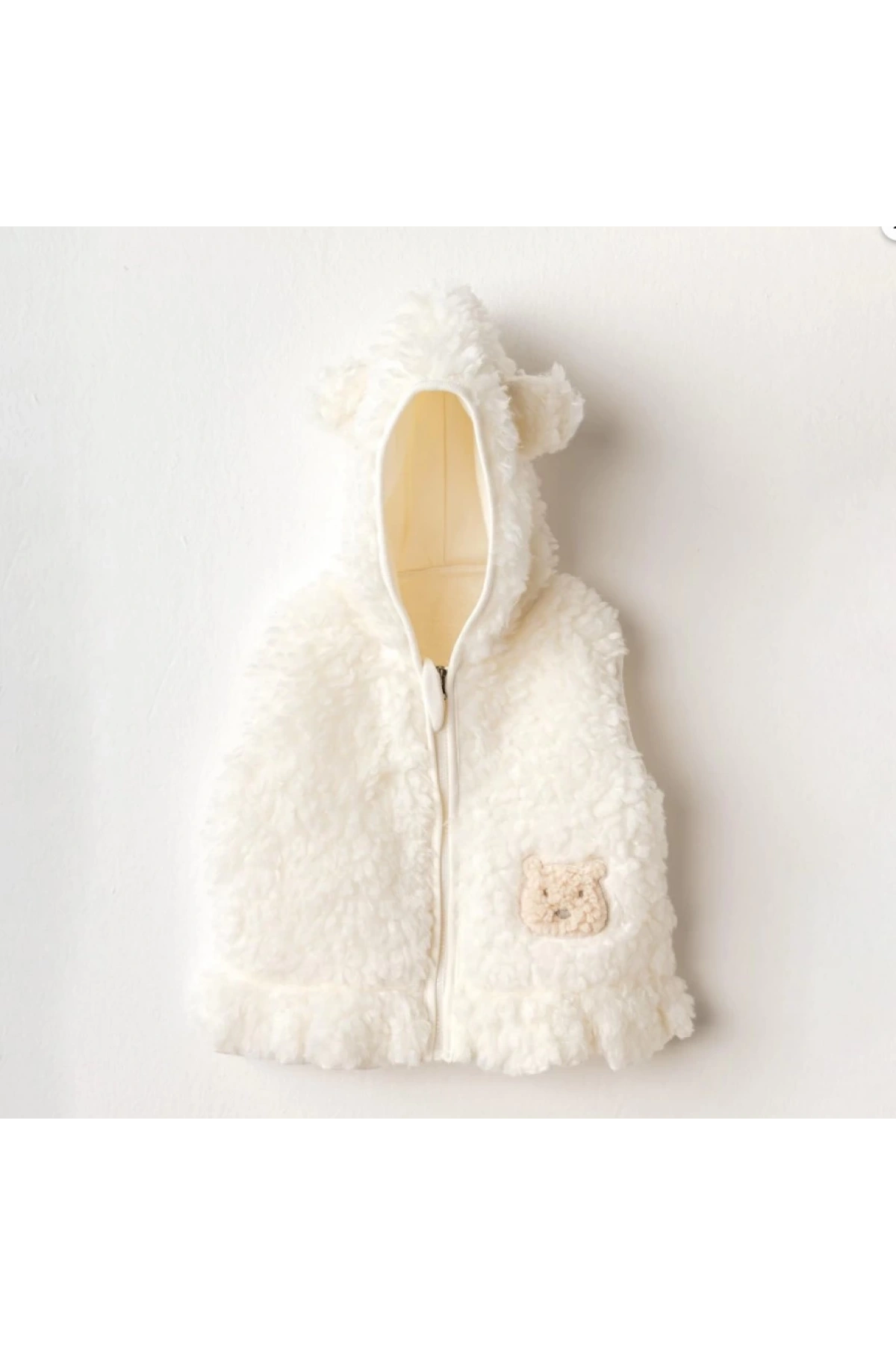 Kız Bebek Peluş Yelek Yumuşak ve Şık Kışlık Bebek Yeleği