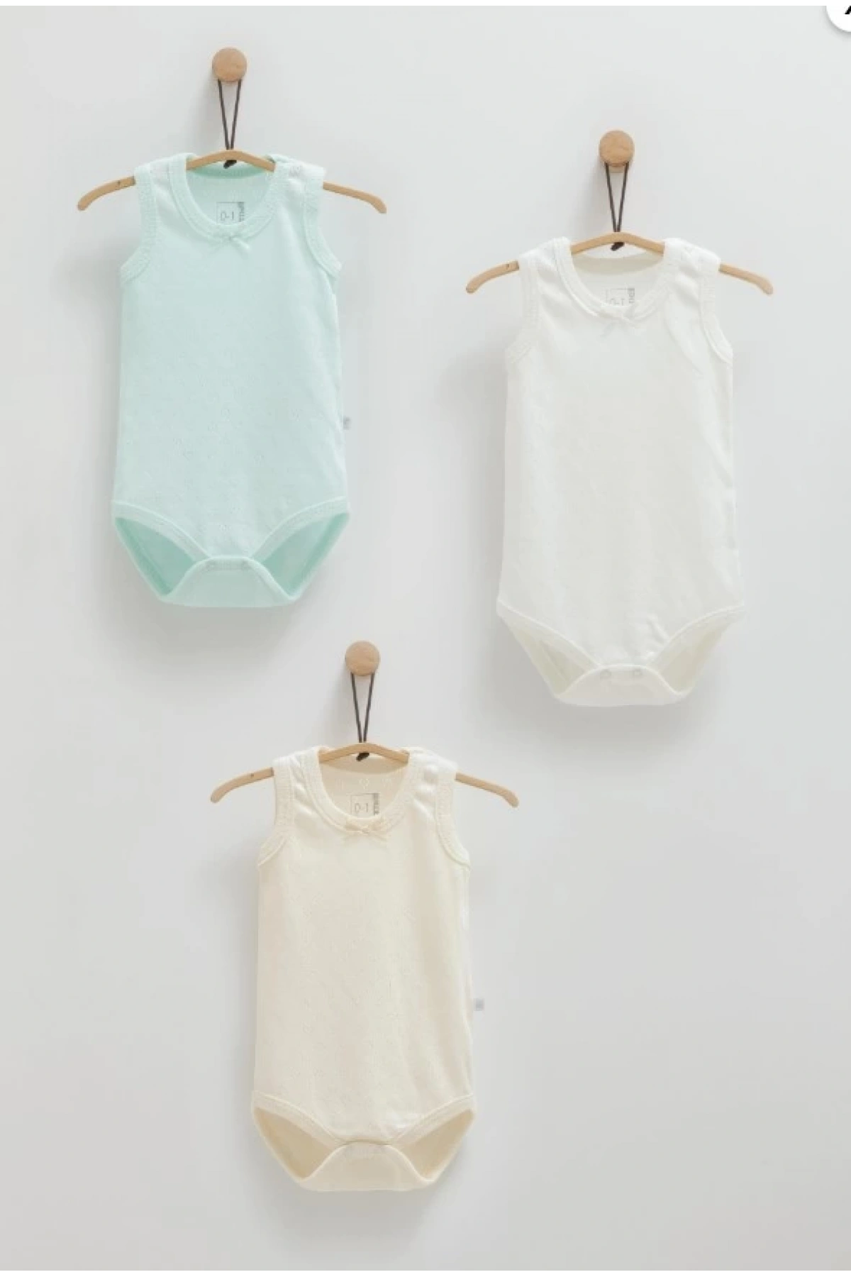 Kız Bebek Yeşil Rengi 3lü Askılı Body Seti  Konforlu ve Şık Günlük Kullanım İçin Body