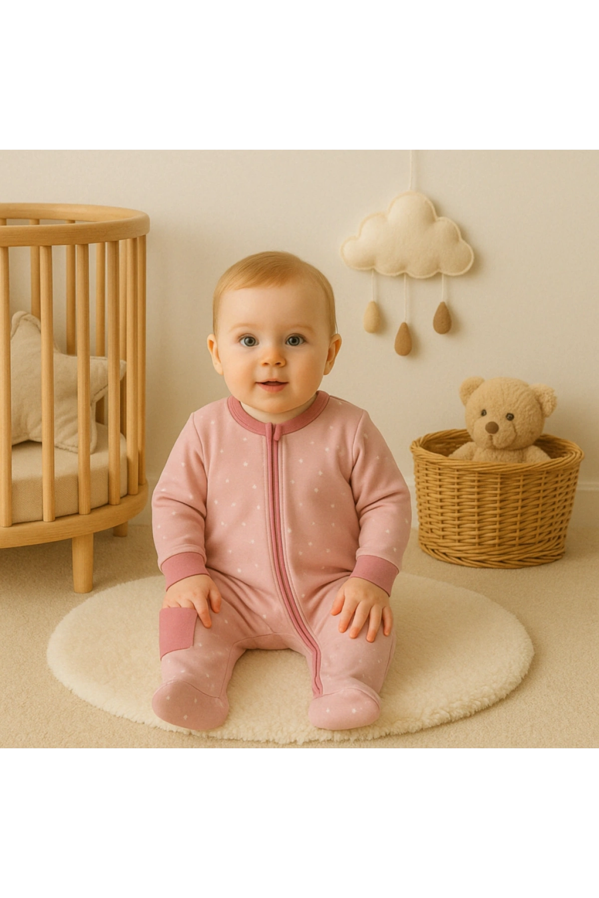 Pembe Kız Bebek Tulum Rahat ve Şık Günlük Bebek Tulum