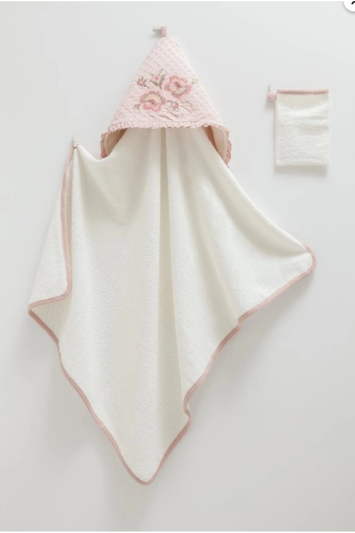 Premium Kız Bebek Banyo Havlusu  Yumuşak ve Dayanıklı Bebek Havlusu