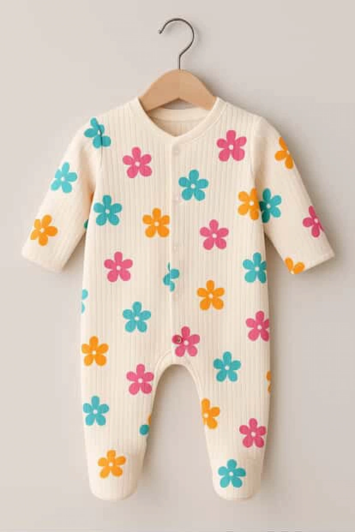 Renkli Çiçek Bahçesi Bebek Tulum