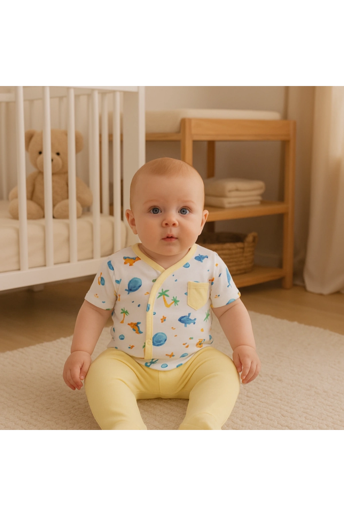 Su Altı Canlıları Temalı Erkek Bebek İkili Takım