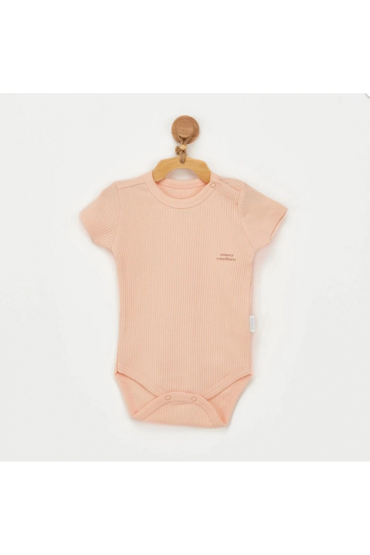 Unisex Fitilli Kumaş Bebek Body Pamuklu Yumuşak Dokunuş