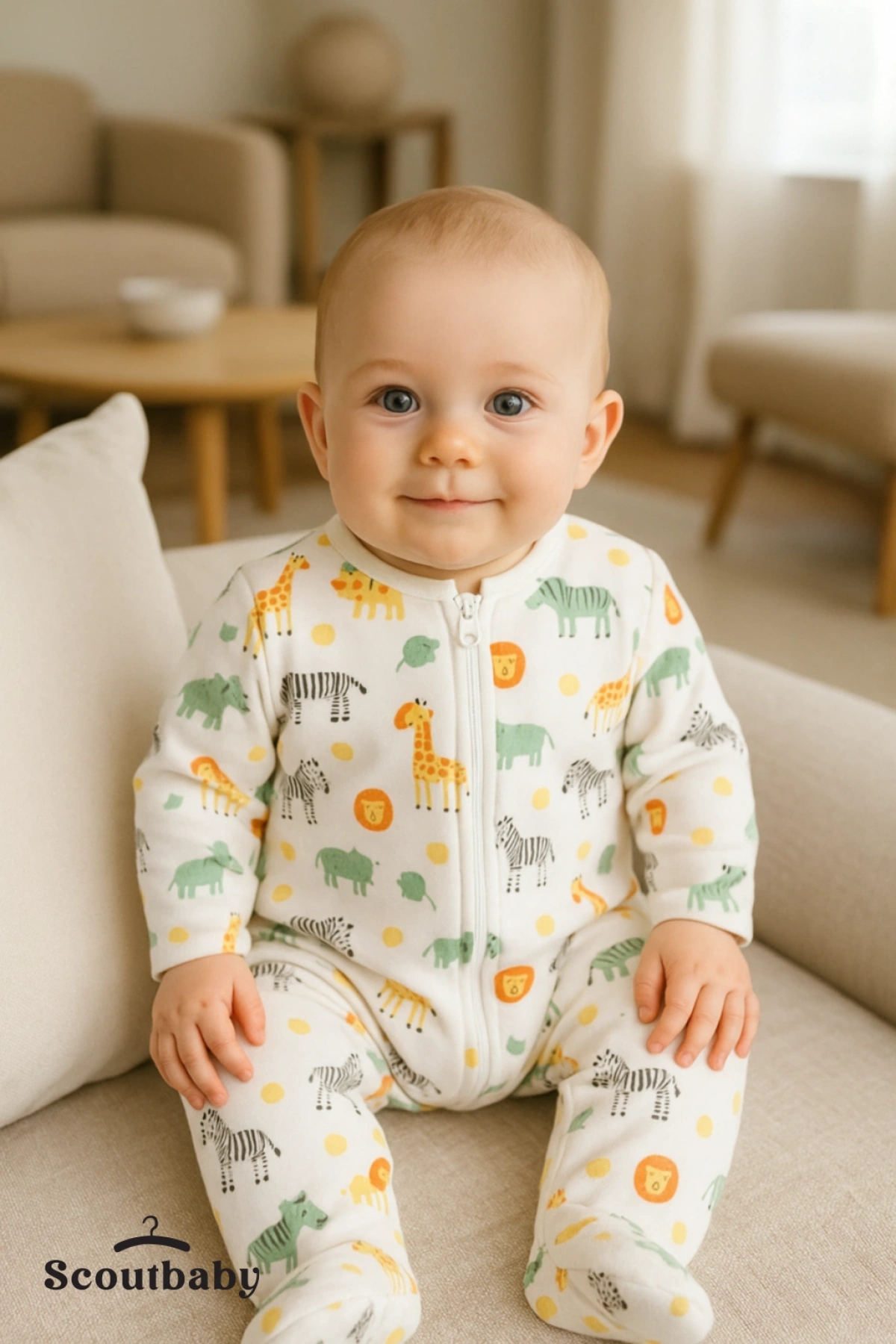 Zürafa Desenli Erkek Bebek Tulum Eğlenceli ve Rahat Tulum