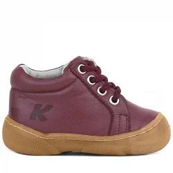 Anatomik Yumuşak Hakiki Deri Fermuarlı Bordo Bebek Bot Ayakkabı