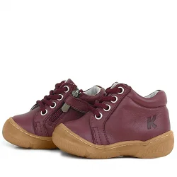 Anatomik Yumuşak Hakiki Deri Fermuarlı Bordo Bebek Bot Ayakkabı