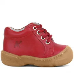 Anatomik Yumuşak Hakiki Deri Fermuarlı Kırmızı Bebek Bot Ayakkabı