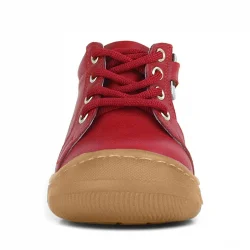 Anatomik Yumuşak Hakiki Deri Fermuarlı Kırmızı Bebek Bot Ayakkabı