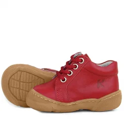 Anatomik Yumuşak Hakiki Deri Fermuarlı Kırmızı Bebek Bot Ayakkabı