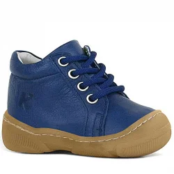 Anatomik Yumuşak Hakiki Deri Fermuarlı Lacivert Bebek Bot Ayakkabı