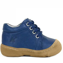 Anatomik Yumuşak Hakiki Deri Fermuarlı Lacivert Bebek Bot Ayakkabı
