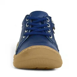 Anatomik Yumuşak Hakiki Deri Fermuarlı Lacivert Bebek Bot Ayakkabı