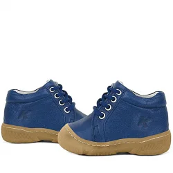 Anatomik Yumuşak Hakiki Deri Fermuarlı Lacivert Bebek Bot Ayakkabı