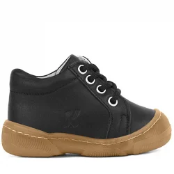 Anatomik Yumuşak Hakiki Deri Fermuarlı Siyah Bebek Bot Ayakkabı