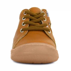 Anatomik Yumuşak Hakiki Deri Fermuarlı Taba Bebek Bot Ayakkabı