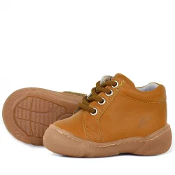 Anatomik Yumuşak Hakiki Deri Fermuarlı Taba Bebek Bot Ayakkabı