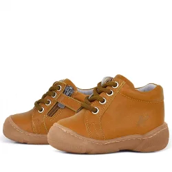 Anatomik Yumuşak Hakiki Deri Fermuarlı Taba Bebek Bot Ayakkabı