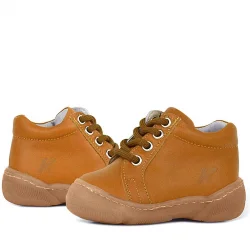 Anatomik Yumuşak Hakiki Deri Fermuarlı Taba Bebek Bot Ayakkabı