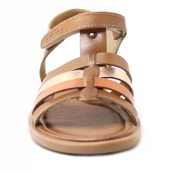 Artico Bellini Hakiki Deri Vaketa Kahve Taba Kız Çocuk Sandalet