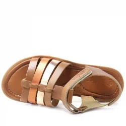 Artico Bellini Hakiki Deri Vaketa Kahve Taba Kız Çocuk Sandalet