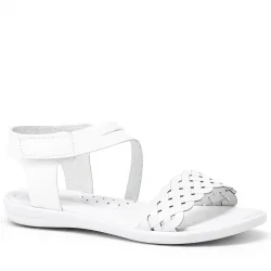 Artico Etoile Hakiki Deri Beyaz Vaketa Kız Çocuk Sandalet