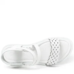 Artico Etoile Hakiki Deri Beyaz Vaketa Kız Çocuk Sandalet