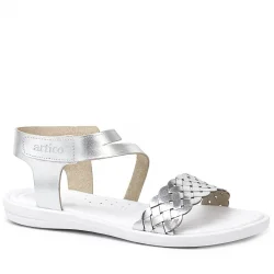 Artico Etoile Hakiki Deri Vaketa Gümüş Gri Kız Çocuk Sandalet