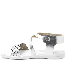 Artico Etoile Hakiki Deri Vaketa Gümüş Gri Kız Çocuk Sandalet