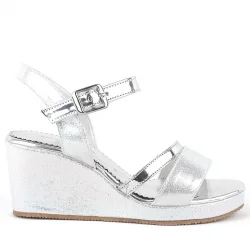 Aurora Gümüş Kız Çocuk Dolgu Topuklu Ayakkabı