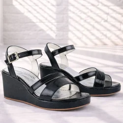 Aurora Siyah Kız Çocuk Dolgu Topuklu Ayakkabı